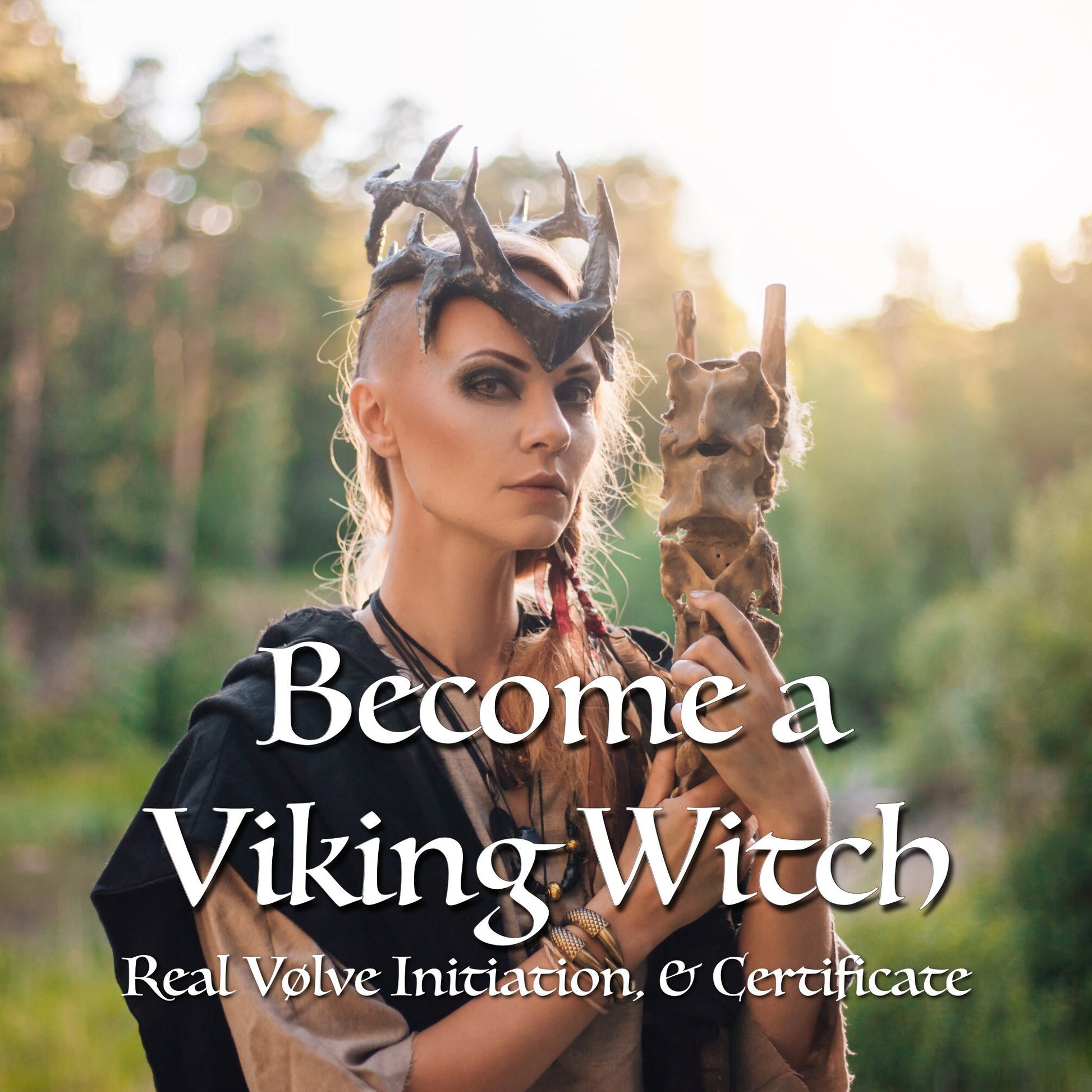 Viking Pagan Witch Initiation. Become a Norse Pagan Vølve Witch. Includes a certificate, Norse Magic Minicourse, and introduction manual.