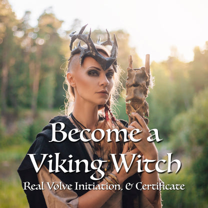 Viking Pagan Witch Initiation. Become a Norse Pagan Vølve Witch. Includes a certificate, Norse Magic Minicourse, and introduction manual.