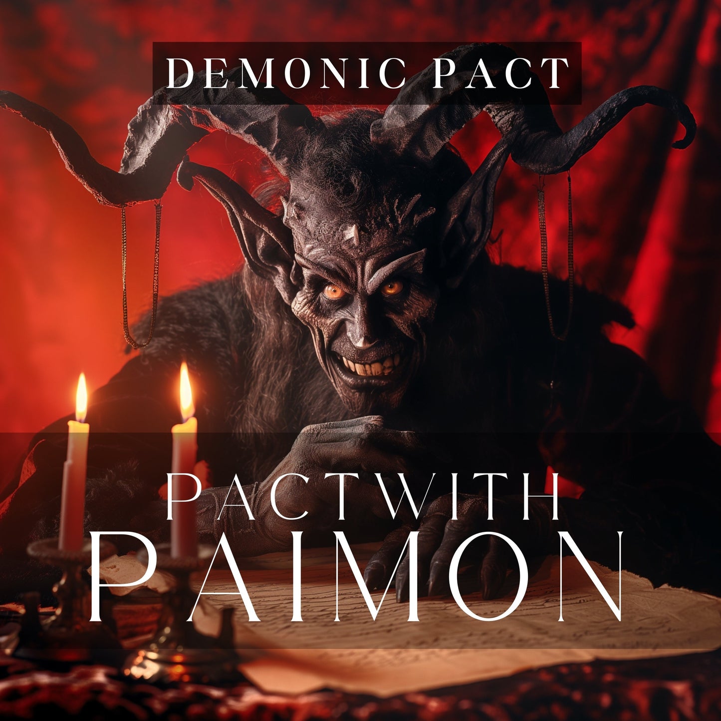 Paimon Pact—Fame and Celebrity Demon Pact if you are an Influencer, YouTuber, Artist, singer, or businessman. Occult Pagan Witchcraft Pact.