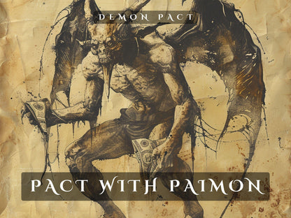 Paimon Pact—Fame and Celebrity Demon Pact if you are an Influencer, YouTuber, Artist, singer, or businessman. Occult Pagan Witchcraft Pact.