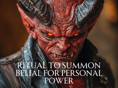 Ritual to Summon Belial for Personal Power. Do you feel like it's time to Take Control of your life? Then this Power Ritual is PErfect